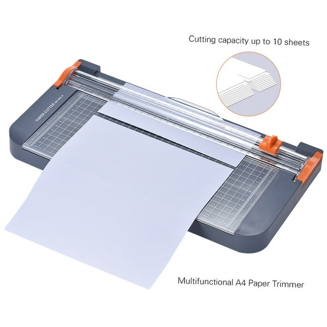 Cortador de papel multifuncional A4 Guillotina con 5 cajas de almacenamiento Portátil para etiq JIELISI Recortadora de papel