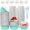 cyan blue, variant on 100 Pcs Aluminum Foil Baking Cups with Lids,5oz cupcake liners with lids,Disposable Ramekins Mini Cake Containers Tin Mini Muffin Liners for Wedding Christmas Party (Red)