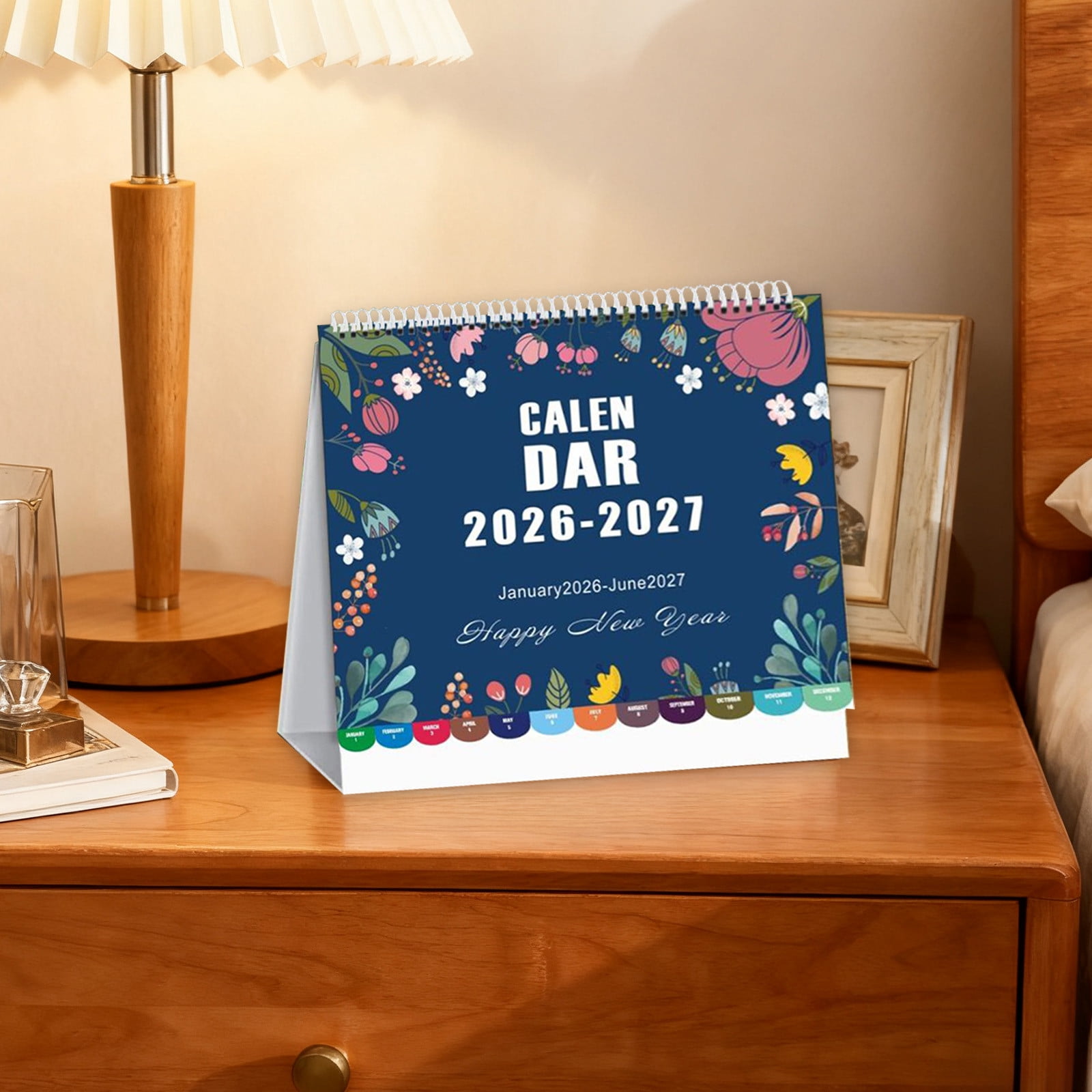 Lunxisen 3 pcs Small Desk Calendar 2026-2027 - Standing Flip Desk Calendars 2026, 18 Months Stand Up Calendars from Jan 2026 to June 2027, Desktop Calendar Planner for Home, School, Office
