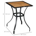 thumbnail image 3 of Outsunny Outdoor Bar Table with Plastic Board Top, Garden Table, Brown, 3 of 10