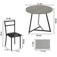 thumbnail image 2 of 3 Piece Dining Room Table Set,Kitchen Table and Chairs for 2,Modern Round Kitchen Table Set,for Small Space, Apartment, Studio, 2 of 7