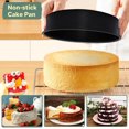 thumbnail image 4 of Cake Pan Set of 2, P&P CHEF 9.5 Inch Nonstick Round Baking Pans for Birthday Weeding Christmas Layer Cake, Stainless Steel Core & 2-Inch Side, Oven & Pot Safe, Healthy & Sturdy & Easy to Clean, 4 of 7