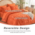 thumbnail image 4 of Flymme Orange Comforter Set Queen Size 7 Piece Bed in a Bag,Shabby Chic Boho Comforter Sets with Sheets ,Soft Microfiber Complete Bedding Set, 4 of 8