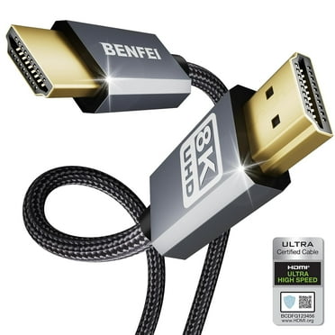 BENFEI 8K HDMI to hdmi Cable, Certified Ultra High Speed Hdmi Cable 4K@240Hz, 8K@60Hz,6 feet,48Gbps,Aluminum Shell, Nylon Braided