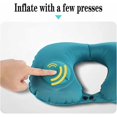 thumbnail image 3 of Almohada de cuello de viaje inflable BRI gris portátil, 3 of 5