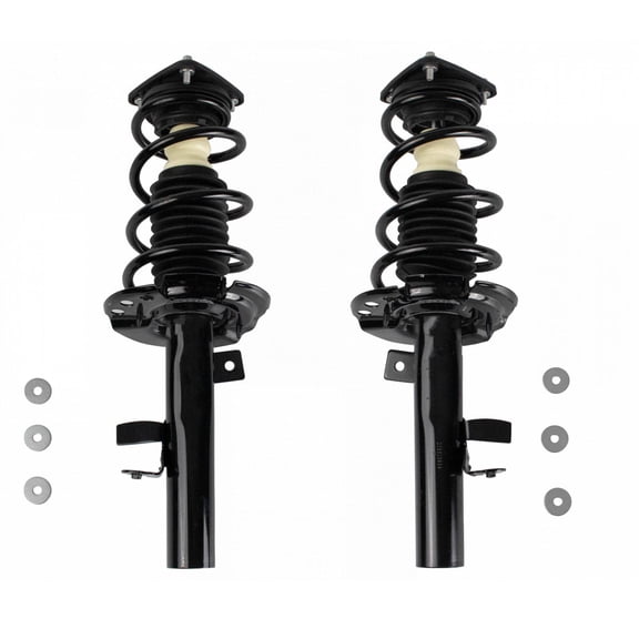 TRQ Front Strut & Coil Spring Assembly Set Driver & Passenger Sides Fits Select 13-18 Ford Focus