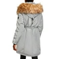 thumbnail image 2 of Madden Girl SILVER GREY Juniors' Faux-Fur Trim Hooded Anorak Parka,XXL, 2 of 4