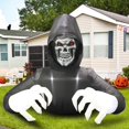 thumbnail image 2 of Grim Reaper inflable Buheco, 183 cm, para decoración de Halloween, LED, 2 of 6