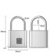 thumbnail image 2 of CHAO Candado de huella digital inteligente, cerradura digital portátil, sin llave USB gris, 2 of 5