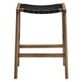 thumbnail image 5 of Modway Saoirse 26" Leather & Wood Counter Stool in Walnut/Black (Set of 2), 5 of 10