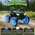 thumbnail image 4 of 4WD 24 Volt Ride on Toys with Remote, Joyracer 4 Wheeler for Kids, Power Car Wheels, Toy Gift with Bluetooth Music, Horn, LED for Big Kids, Green, 4 of 11