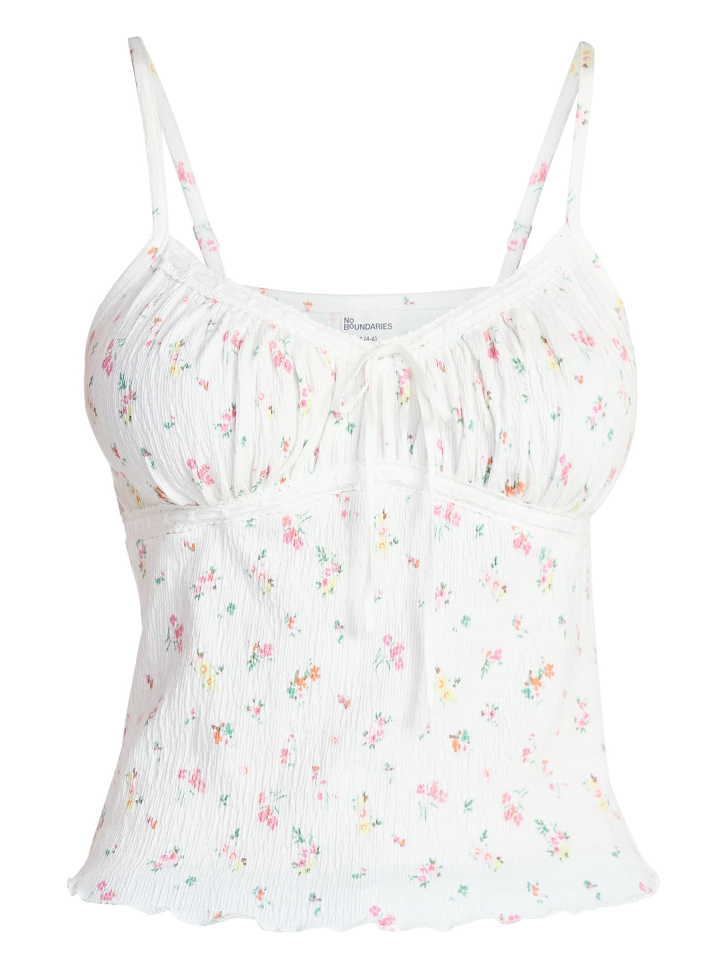No Boundaries Lace Trim Cami, Women's XXS-XXL - Walmart.com