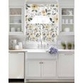 thumbnail image 3 of Botanical Swag Curtains for Living Room/Bedroom Windows, Flower Floral Vintage Wildflower Garden Motifs Kitchen Curtains and Valances Set 36 Inch Length, Light Filtering Swags Valance Curtain Panels, 3 of 5