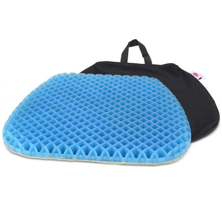 FOMI Premium All Gel Orthopedic Seat Cushion Pad for Car, Office Chair, Wheelchair, or Home. Pressure Sore Relief. Ultimate Gel Comfort, Prevents Sweaty Bottom, Durable, Portable