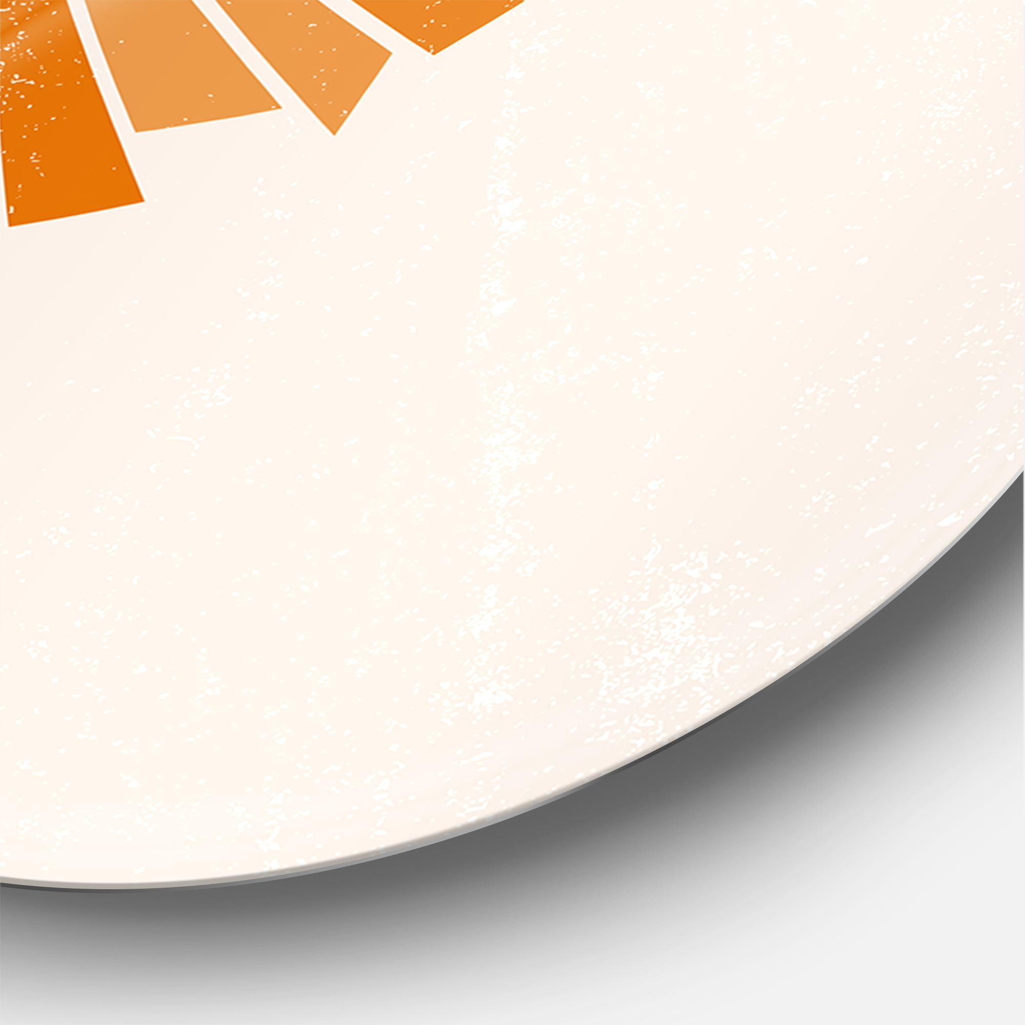 Designart 'Orange Radiant Sun I' Modern Circle Metal Wall Art 29x29 - Disc of 29