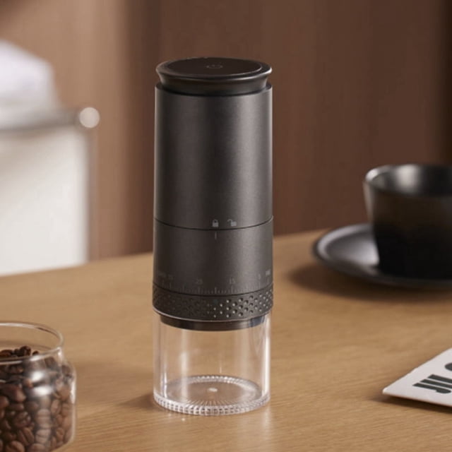 Moulin à Café Électrique avec Réglage Externe USB Moulin à Café Automatique pour Bureau 1500MAh-B