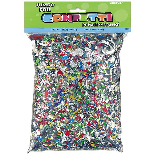 Metallic Foil Party Confetti, Multicolor, 10 oz