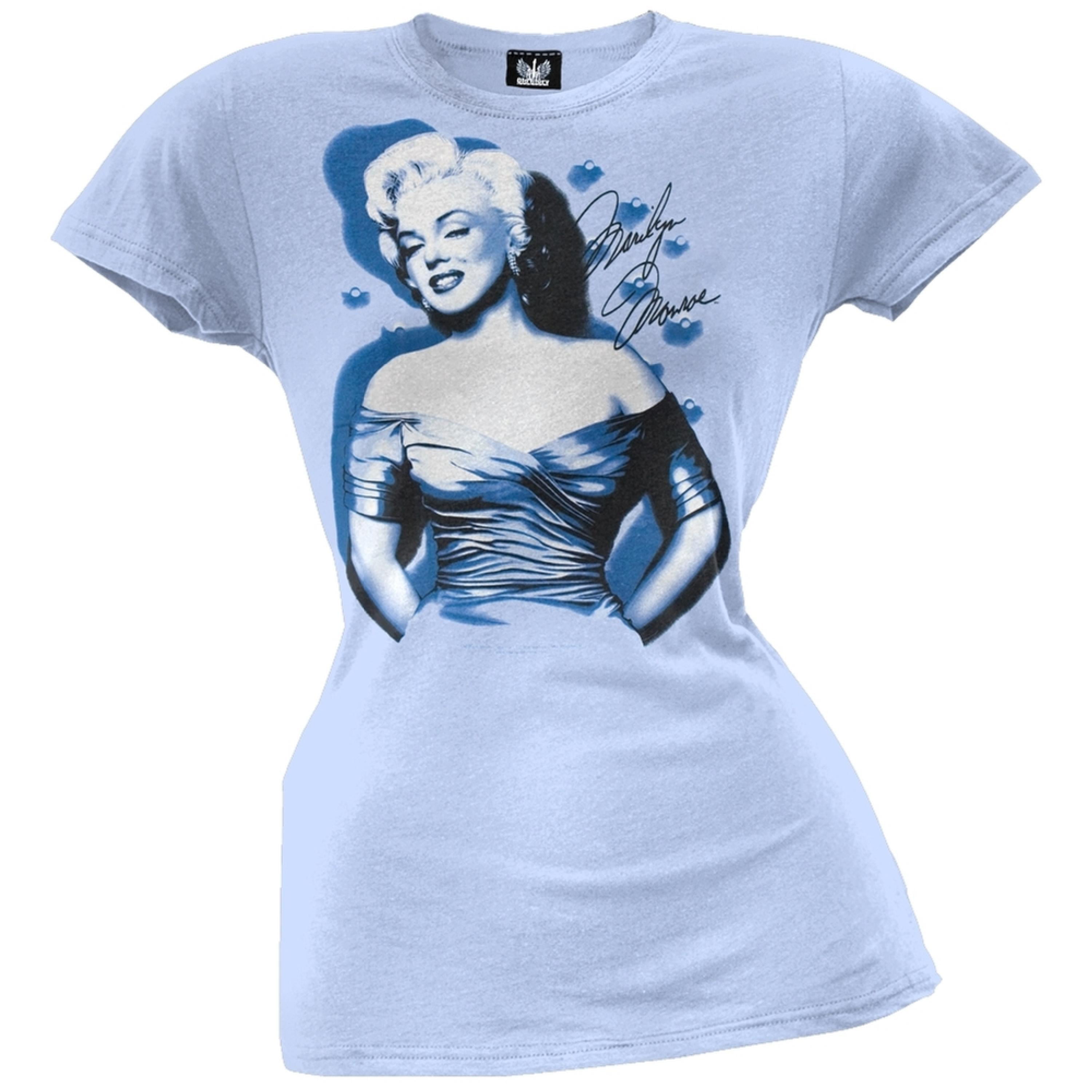 Marilyn Monroe - Marilyn Monroe - Blue Dress Juniors T-Shirt - Small