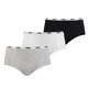 thumbnail image 1 of PUMA Iconic Mini Shorts para Mujeres, Paquete de 3 - Soft Algodón Stretch Gris/Blanco/Negro L (Large), 1 of 2