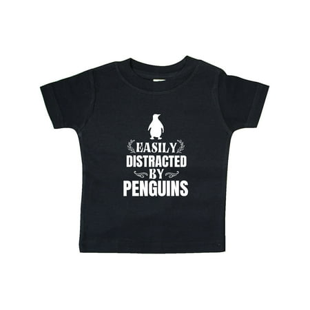 

Inktastic Easily Distracted by Penguins Gift Baby Boy or Baby Girl T-Shirt