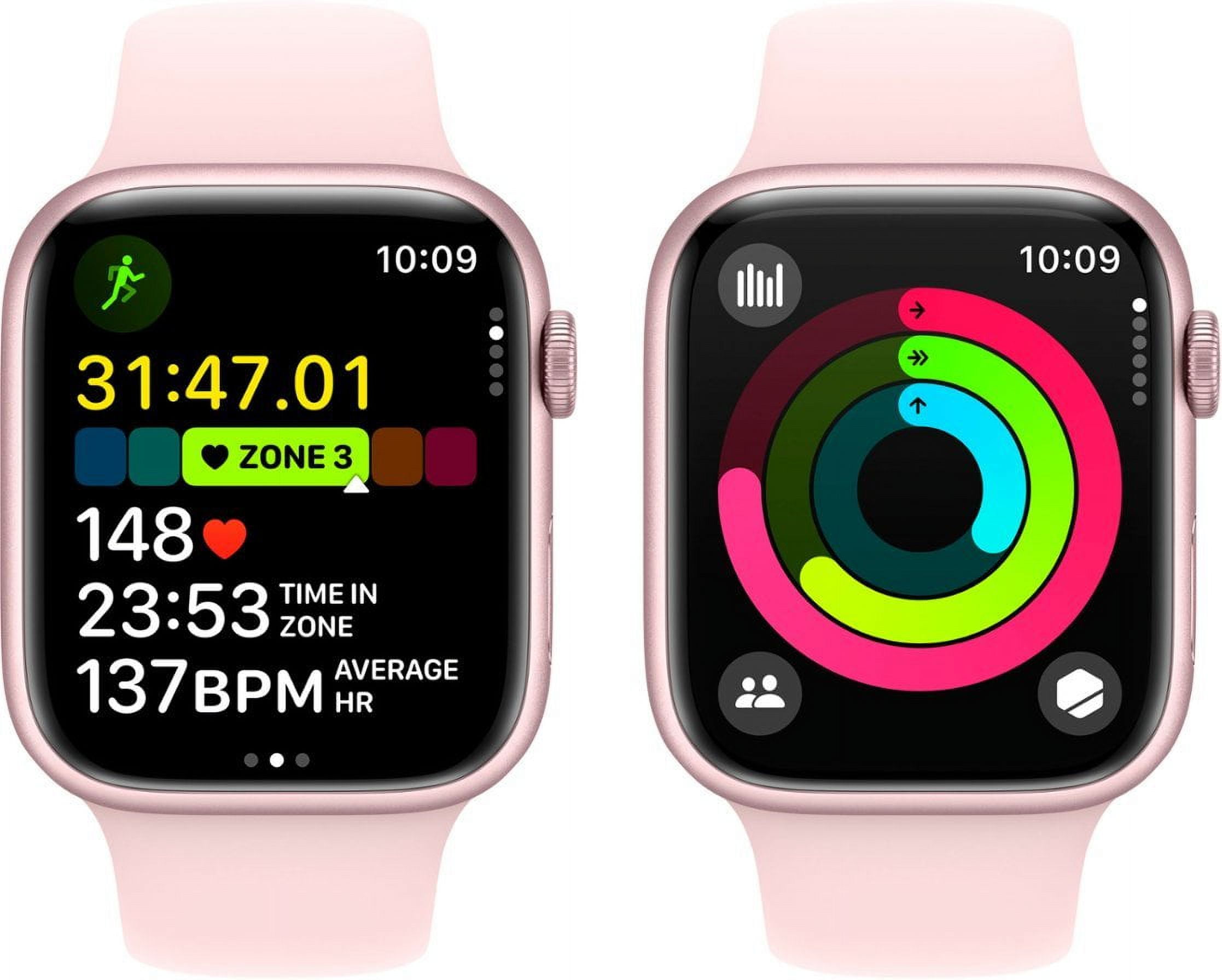 Pre-Owned Apple Watch Series 9 GPS 41mm Pink Aluminum Case with Light Pink Sport Band - M/L (Good)