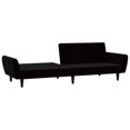 thumbnail image 2 of vidaXL 2-Seater Sofa Bed Black Velvet, 2 of 5