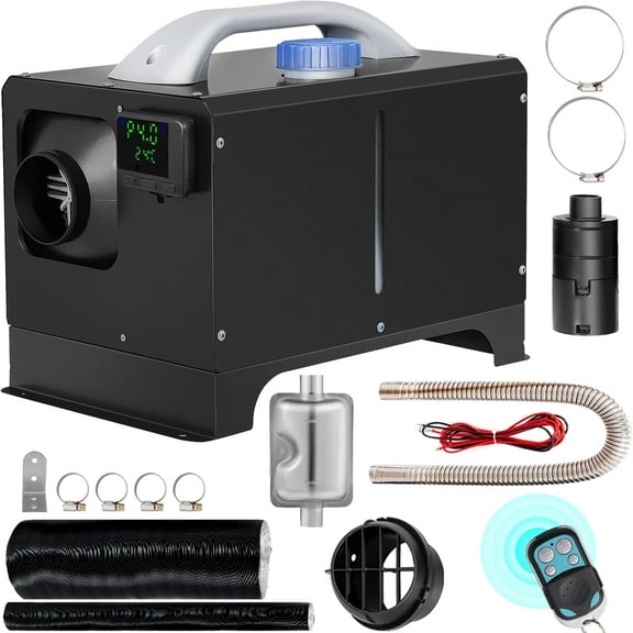 VEVOR Diesel Air Heater 8KW, All in One 12V Truck Heater, Parking Heater with Black LCD, Remote Control, Fast Heating Diesel Heater for RV Truck, Boat, Bus