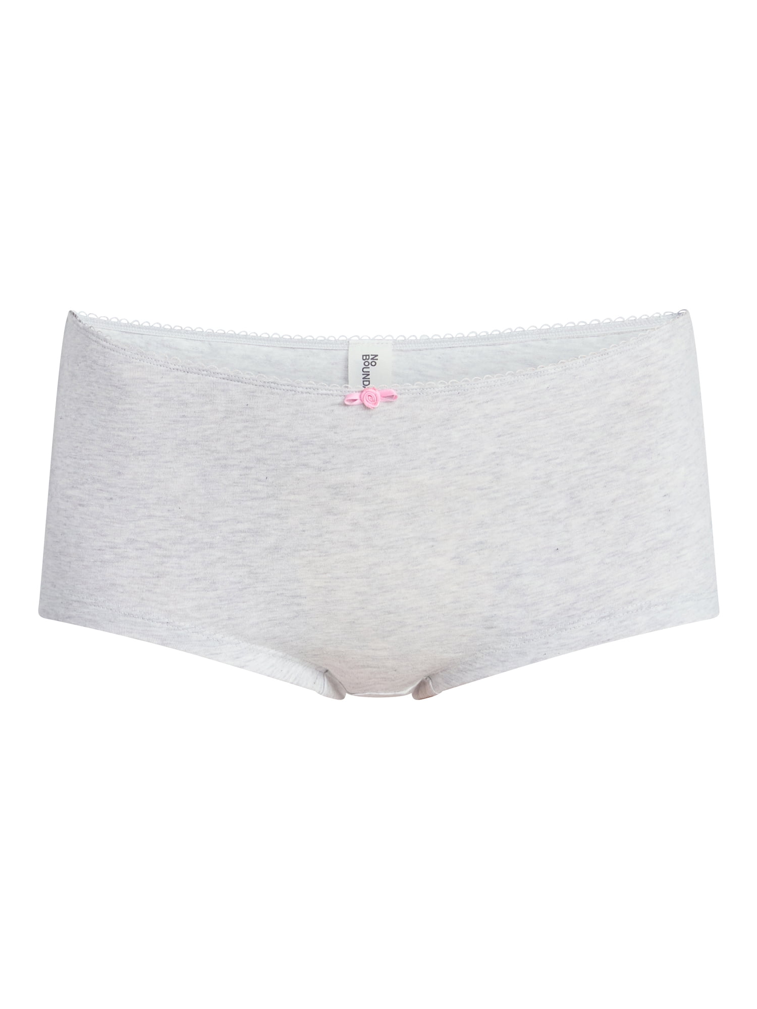 No Boundaries Cotton and Pointelle Boyshort Panties, 3-Pack, Women's XS-XXXL