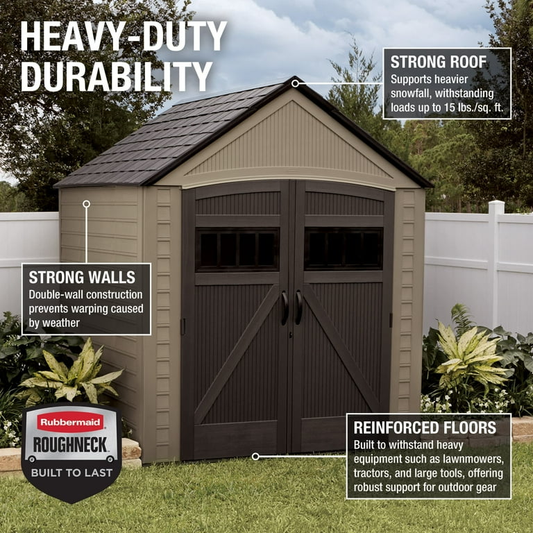Rubbermaid 7' x7' Roughneck Storage Shed - Walmart.com