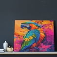 thumbnail image 3 of Lsque Vibrant Parrot Splash Art Print Wall Art – Decorative Picture for Living Room, Bedroom, and Office (Horizontal), 3 of 6