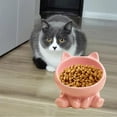 thumbnail image 1 of Cuenco alimentador de cerámica para gatos, plato para beber, accesorio antideslizante, suministros de alimentación para gatos, contenedor de alimentos rosa, 1 of 8