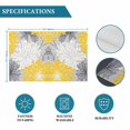 thumbnail image 5 of Abstract Flowers on Gray Placemats Set of 6,Wipeable Washable Table Mats for Dining Tables, Watercolor Yellow White Flowers Place Mats for Kitchen Event Party Tabletop Decor, 5 of 9
