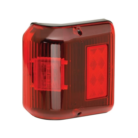 Bargman Side Marker Clearance Light LED #86 Wrap-Around Red with Black Base BM47-86-202