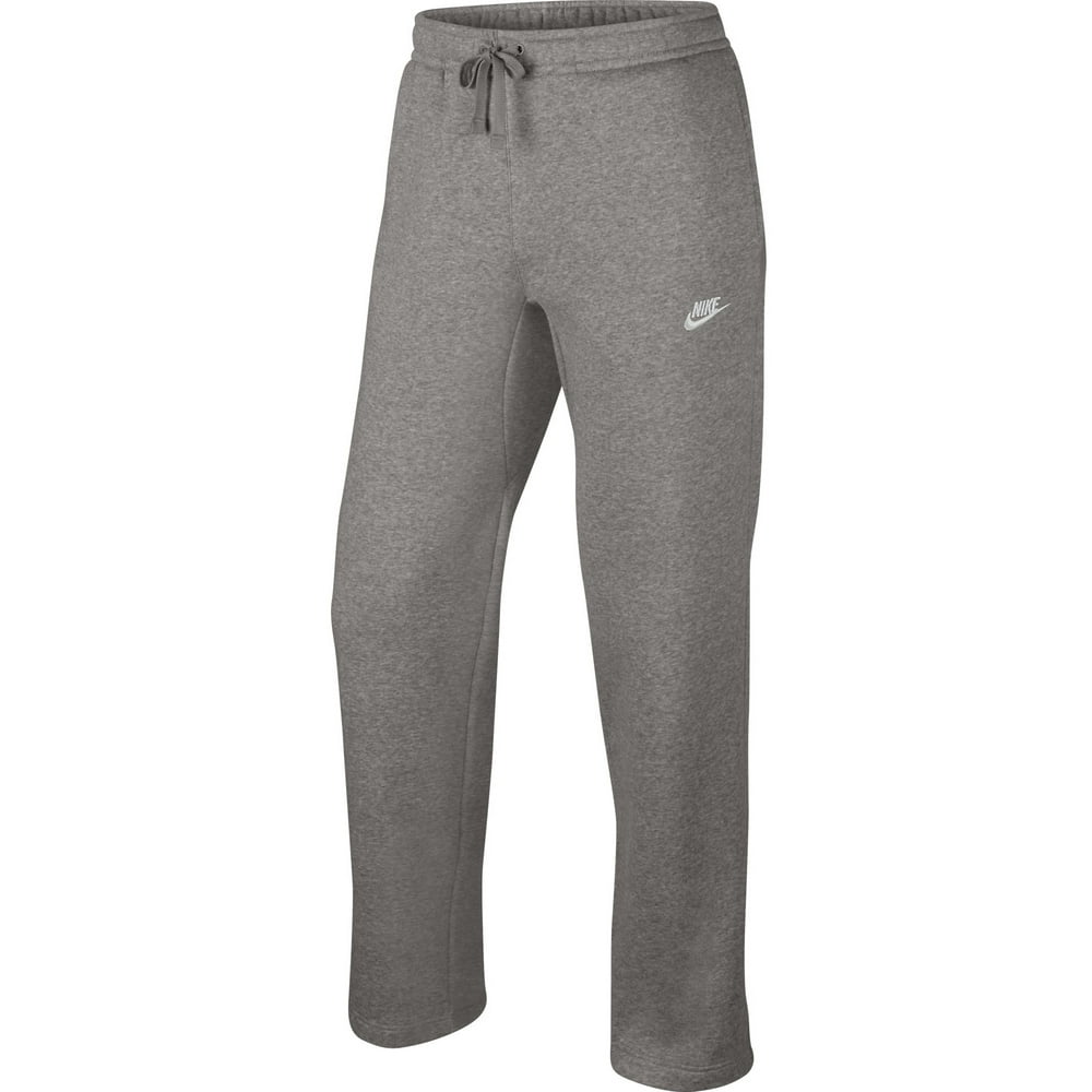 Nike - Nike Club Fleece Open Hem Men's Sweatpants Grey/White 804395-063 ...