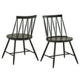 thumbnail image 2 of Weston Home Lydford Zigzag Low Back Windsor Classic Dining Chairs, Set of 2, Black, 2 of 7