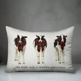 thumbnail image 3 of Creative Products Christmas Scarf Cows 14x20 Spun Poly Pillow, 3 of 3