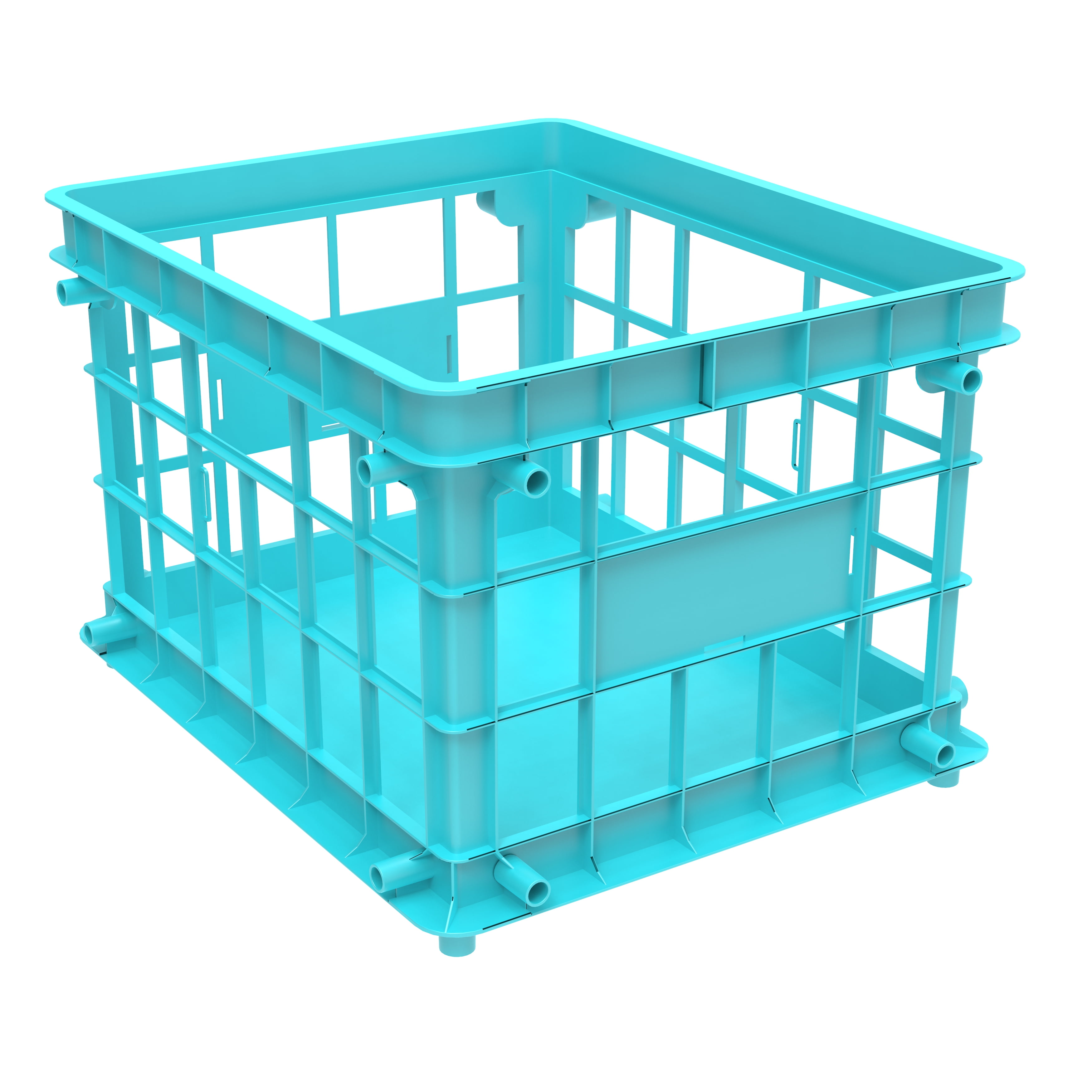 Storex Standard File Crate, Holds Letter and Legal Folders, Teal, 3