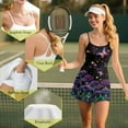 thumbnail image 6 of Yuyamidu Purple Mushroom Womens Tennis Dress Built in Shorts with Pocket 2pcs Butterfly Golf Athletic Outfits Workout Yoga Wear Size S, 6 of 7