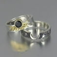 thumbnail image 6 of Jewelry VerPetridure Men's Heart-shaped Double Layer Unisex Ring Star And Moon Ring Set, 6 of 9
