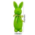 thumbnail image 2 of Easter Flocked Bunny Figurine, Rabbit Statue with Bow, Easter Table Decorations,Decor for Garden Yard Home(8.6x2.5inch), 2 of 6