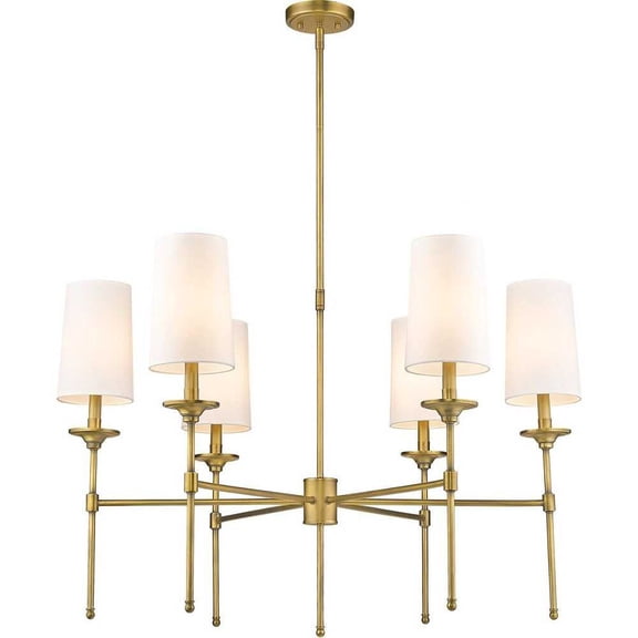 3033-6RB-Z-Lite-Emily - 6 Light Chandelier In Transitional Style-25.5 Inches Tall and 38 Inches Wide