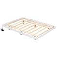 Solid Wood Low Profile Bed Frame With LED Lights Underneath Floating Solid wood low profile bed frame with led lights underneath floating