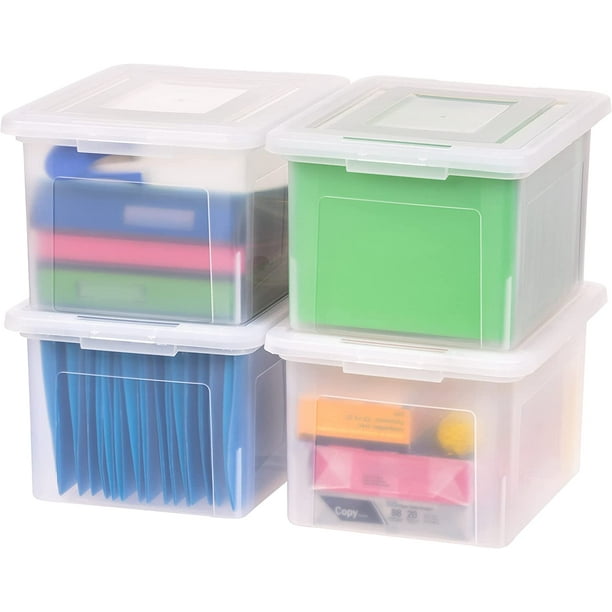 IRIS USA Letter & Legal Size Plastic Storage Bin Tote Organizing File