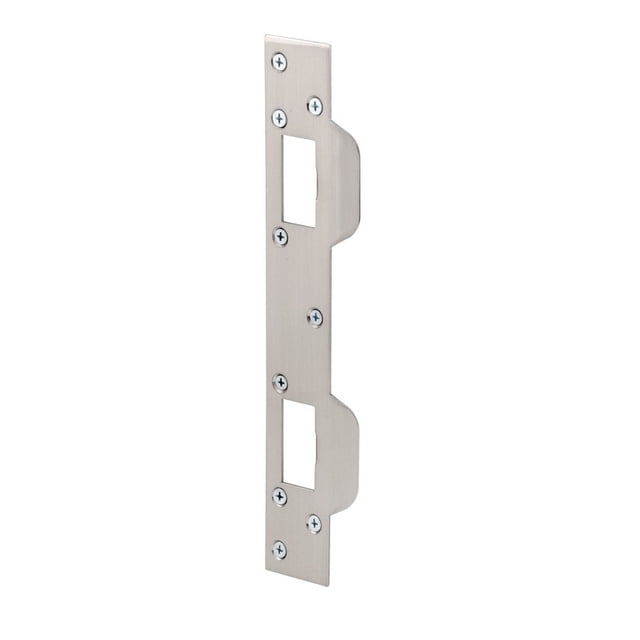 Prime-Line MP10385 Max Security Combo Strike, 1-5/8 Po x 11 Po, Acier, Nickel Satiné (Paquet Simple)