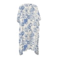 thumbnail image 5 of Xoenoiee Blue Peony Flower Pattern Cardigan for Women Short Sleeve Lightweight Kimono Cardigan Loose Fit Beach Cover Up 2026 Summer Clothes, 5 of 7