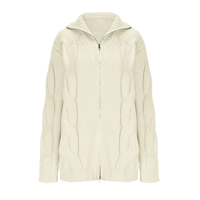 Styesk Cardigan Sweater for Men Open Front Zipper Knit Sweater Casual Soft Chunky Plus Size Cardigans Loose Fit Long Sleeve Sweater
