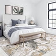 thumbnail image 5 of Twister.CK 6' x 9' Washable Rugs, Modern Marble Print Area Rug, Low Pile Stain-Resistant Carpet, for Living Room Home Office, Grey, 5 of 8