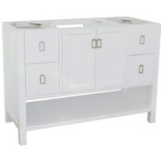 Bellaterra Home 48" Single vanity in White finish - cabinet only