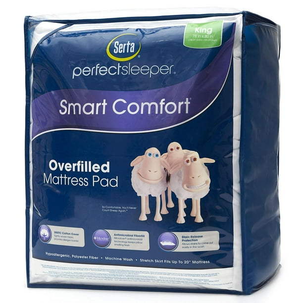 Serta Perfectsleeper Smart Comfort Overfilled Mattress Pad in King