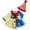 Yellow, variant on HWJAD Newborn Baby Girls 2Pcs Halloween Outfits,Infant Girls Long Sleeve Clown Romper Dress Hat Set Clothes